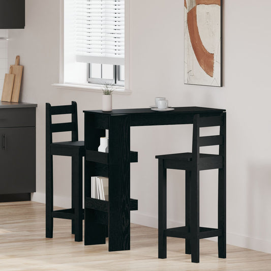 Væg Barbord - Sort Eg - 102x55x103.5 cm - Lavet af konstrueret træ