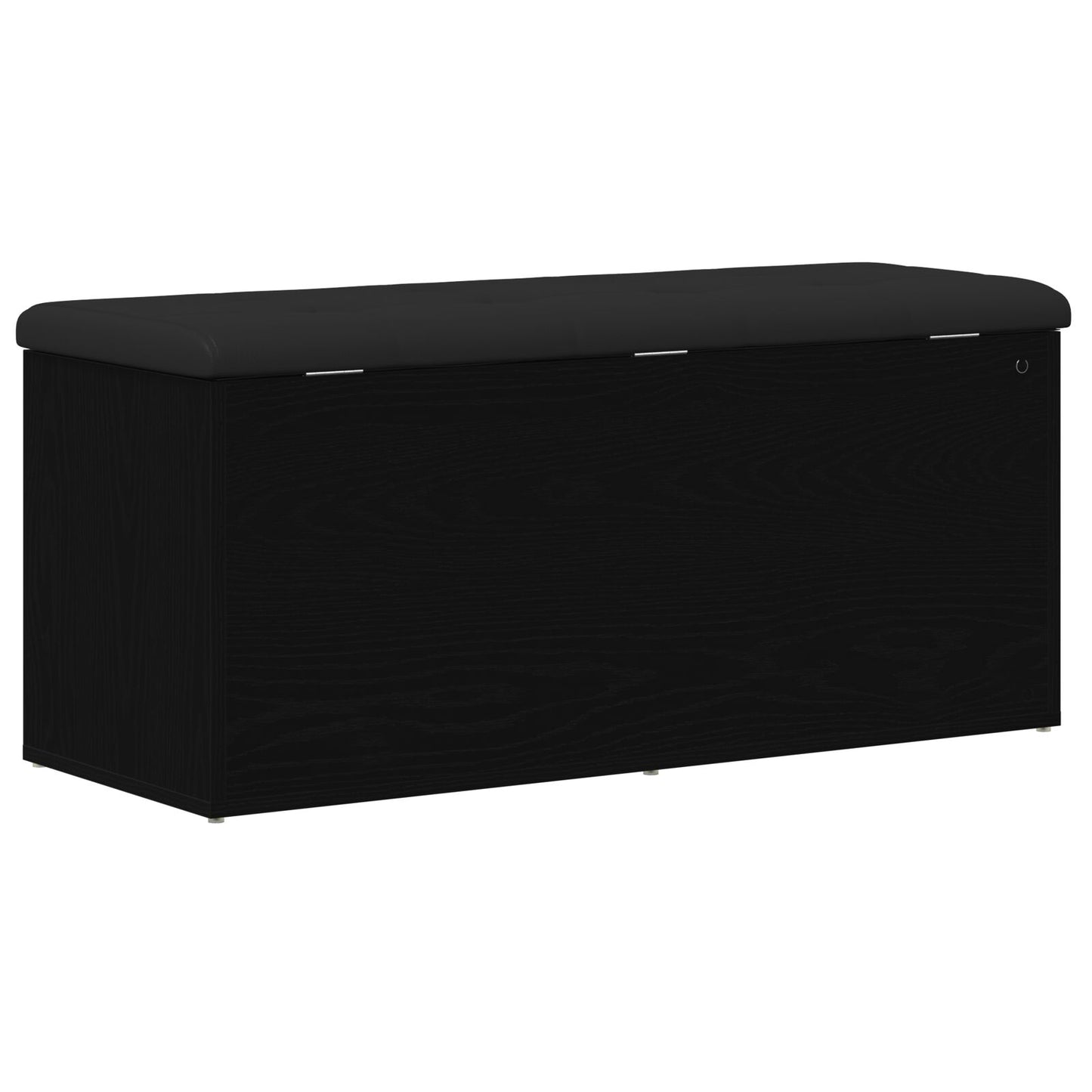 Opbevaringsbænk Sort Eg 100x40x45 cm Ingeniørtræ