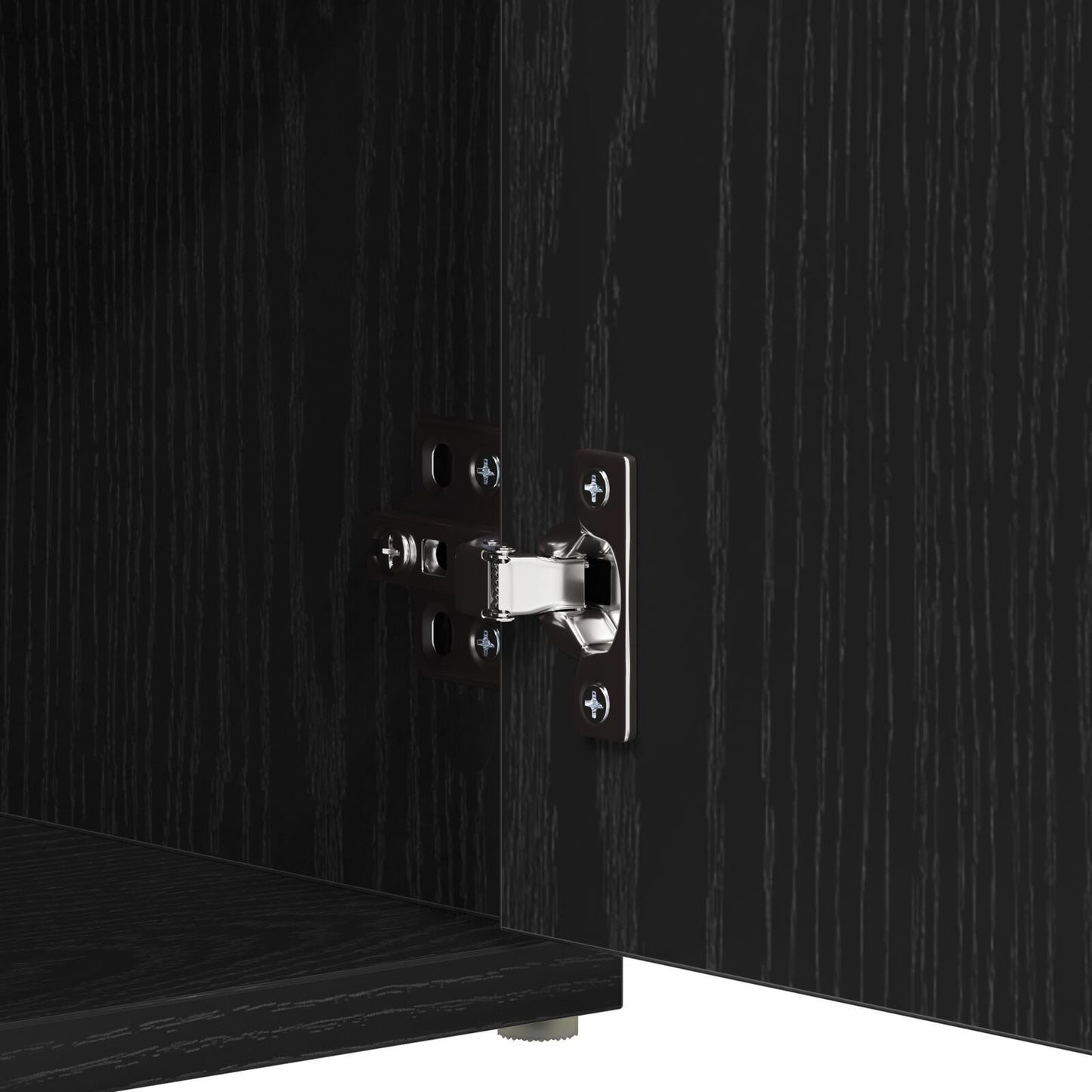 Opbevaringsbænk Sort Eg 100x30x48 cm Komprimeret Træ