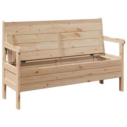 Udendørs Bænk 119x76x44 cm Massivt Fyrretræ