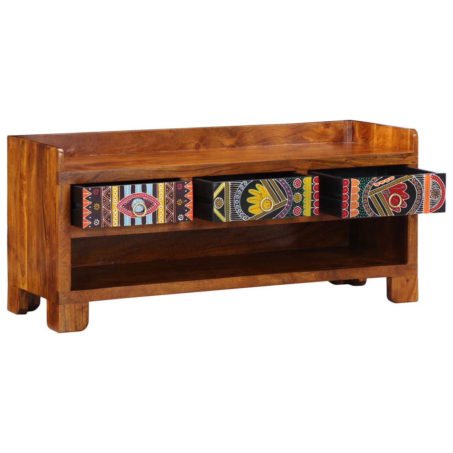 Sko Bænk 100x35x45 cm Solid Træ Akacie