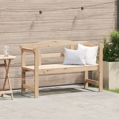 Udendørs Bænk 119x76x44 cm Massivt Fyrretræ