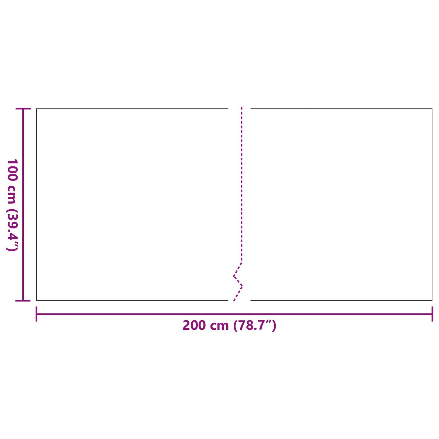 Kunstgræs Sort 1x2 m 40 mm