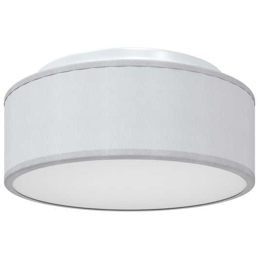 loftlamper flush mount grå Ø 30 cm stof E27