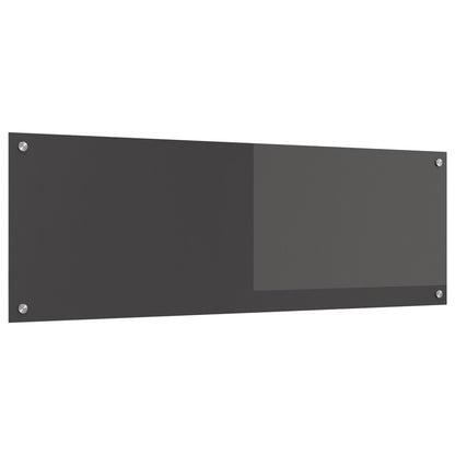 Køkken Bagrude Mørkegrå 120x40x0,6 cm Hærdet Glas