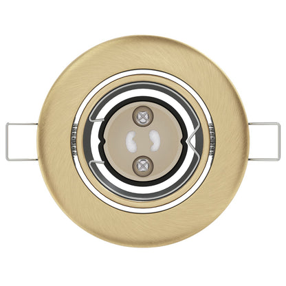 Lamper Sæt med 12 Messing Metal 9 cm Indbyggede loftlamper