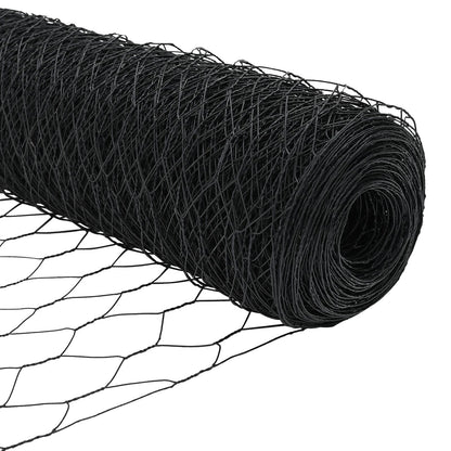 Hegn stolper 11 stk U-kanal Grå 60 cm Stål, vidaXL Sekskantet hegn Grå 0,6x25 m Stål
