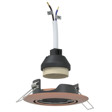 Lamper Sæt med 6 Kobber 9 cm Flush Mount Loftlamper Runde
