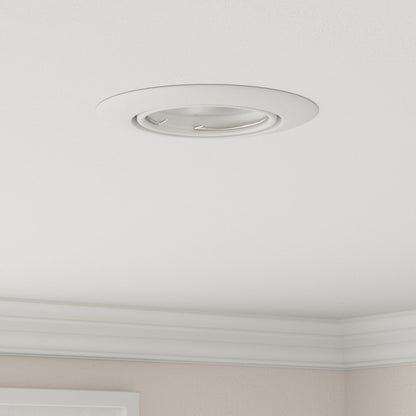 Lamper Sæt med 12 Hvid Plast 9 cm Indbyggede Loftlamper Rund