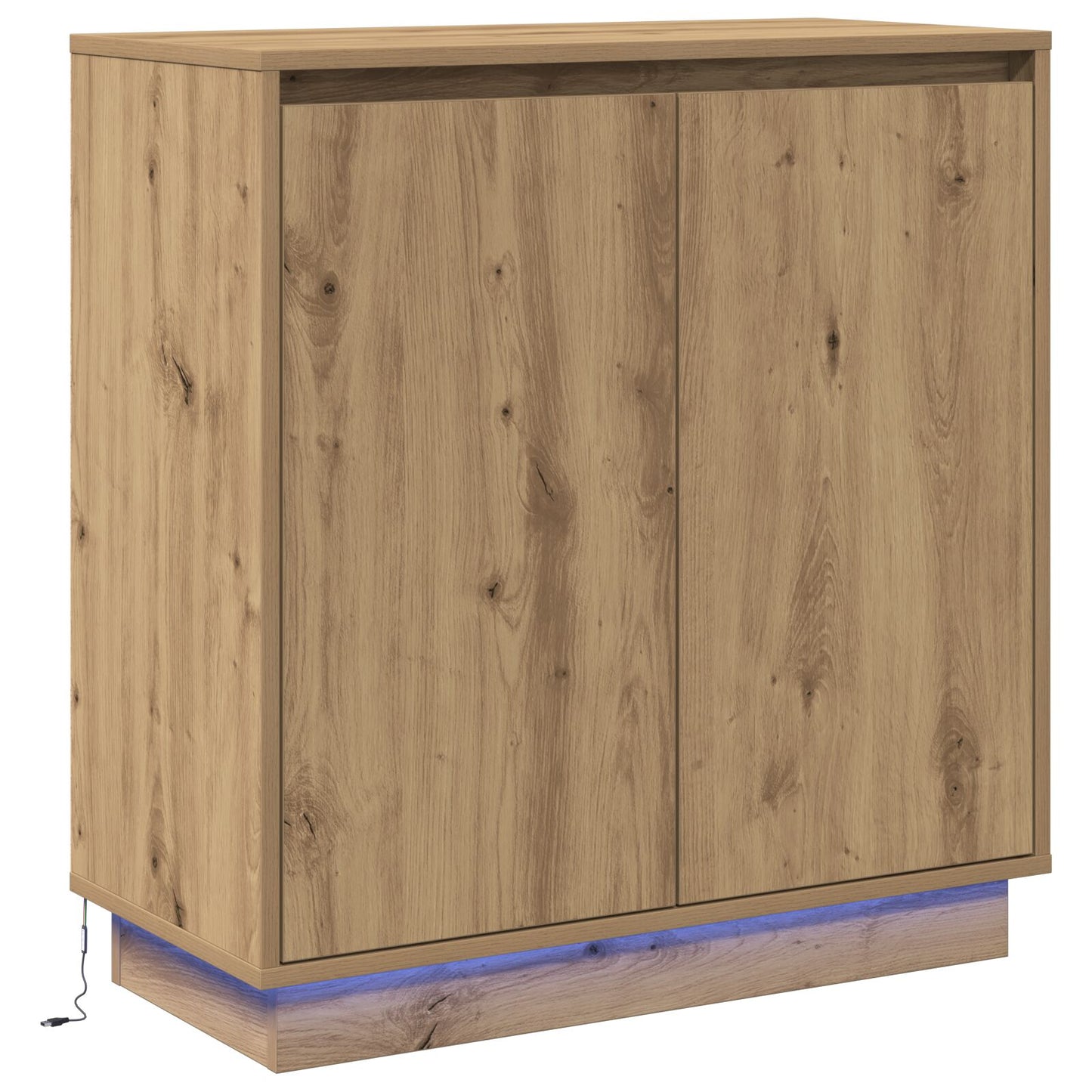 Skab med LED i Artisan Eg - 71x34,5x75 cm, lavet af træ