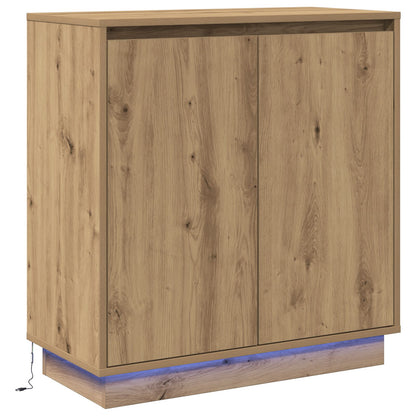 Skab med LED i Artisan Eg - 71x34,5x75 cm, lavet af træ