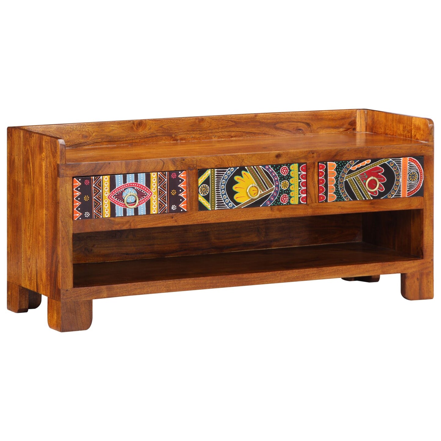 Sko Bænk 100x35x45 cm Solid Træ Akacie