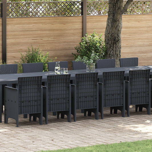 15 Delers Have Spisestel Hvid Poly Rattan, vidaXL Havebord Hvid 250x100x73 cm Poly Rattan, vidaXL Havebord Hvid 150x100x73 cm Poly Rattan, vidaXL Have stole 2 stk Hvid Poly Rattan, vidaXL Have stole 4 stk Hvid Poly Rattan