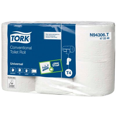Tork Universal Toiletpapir T4 2-lags natur 38m 472246 42ruller/krt