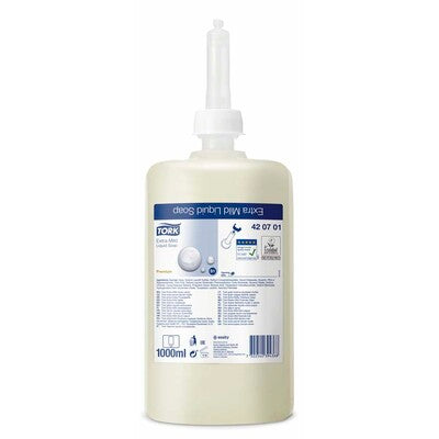 Cremesæbe, Tork, S1, Premium Mild Extra, 1 l, sæbe, pakke a 6 stk