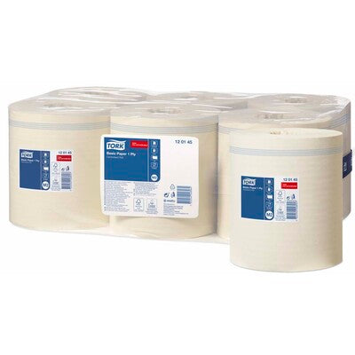 Aftøringsrulle, Tork, M2, Basic, hvid, 215mm x 300.00m, kasse a 6 ruller, FSC Mix Credit