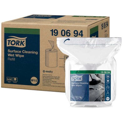 Klude Tork Wet Wipe W15 refill 4x58ark 190694