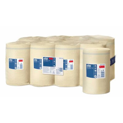 Aftøringsrulle, Tork, Napkins, Basic, 1 lag, gul, 205mm x 115.00m, kasse a 11 ruller, FSC Recycled Credit