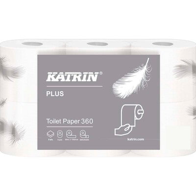 Toiletpapir Katrin Plus 360 hvid 50m 2-lags 181003