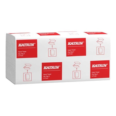 Papirhåndklæde Katrin V-fold 2-lags 4000ark/kar 35298